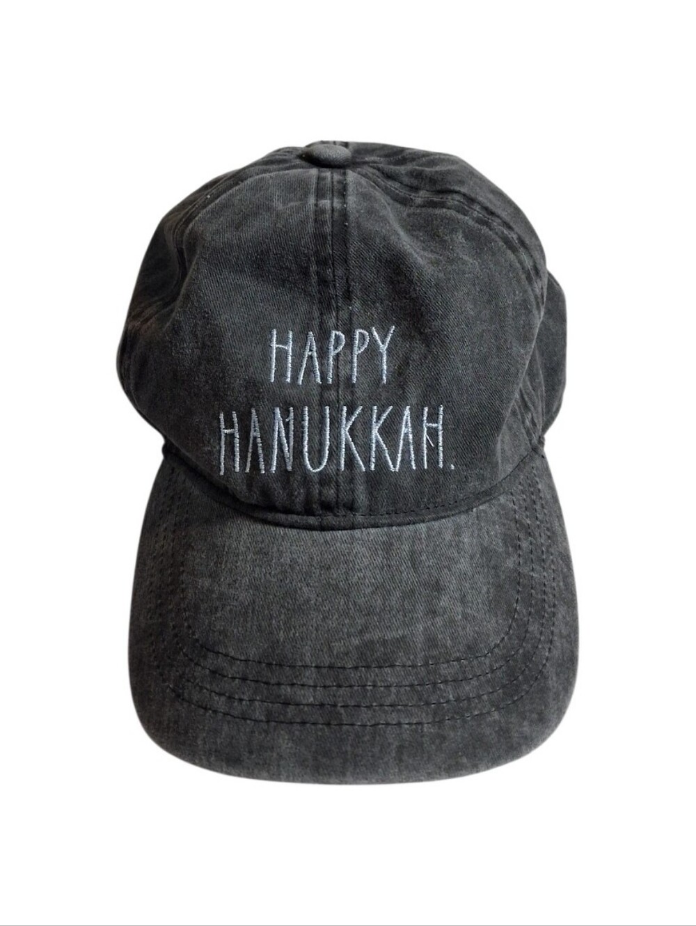 Rae Dunn Baseball Hat Happy Hanukkah Embroidered Adjustable Slide Buckle Holiday